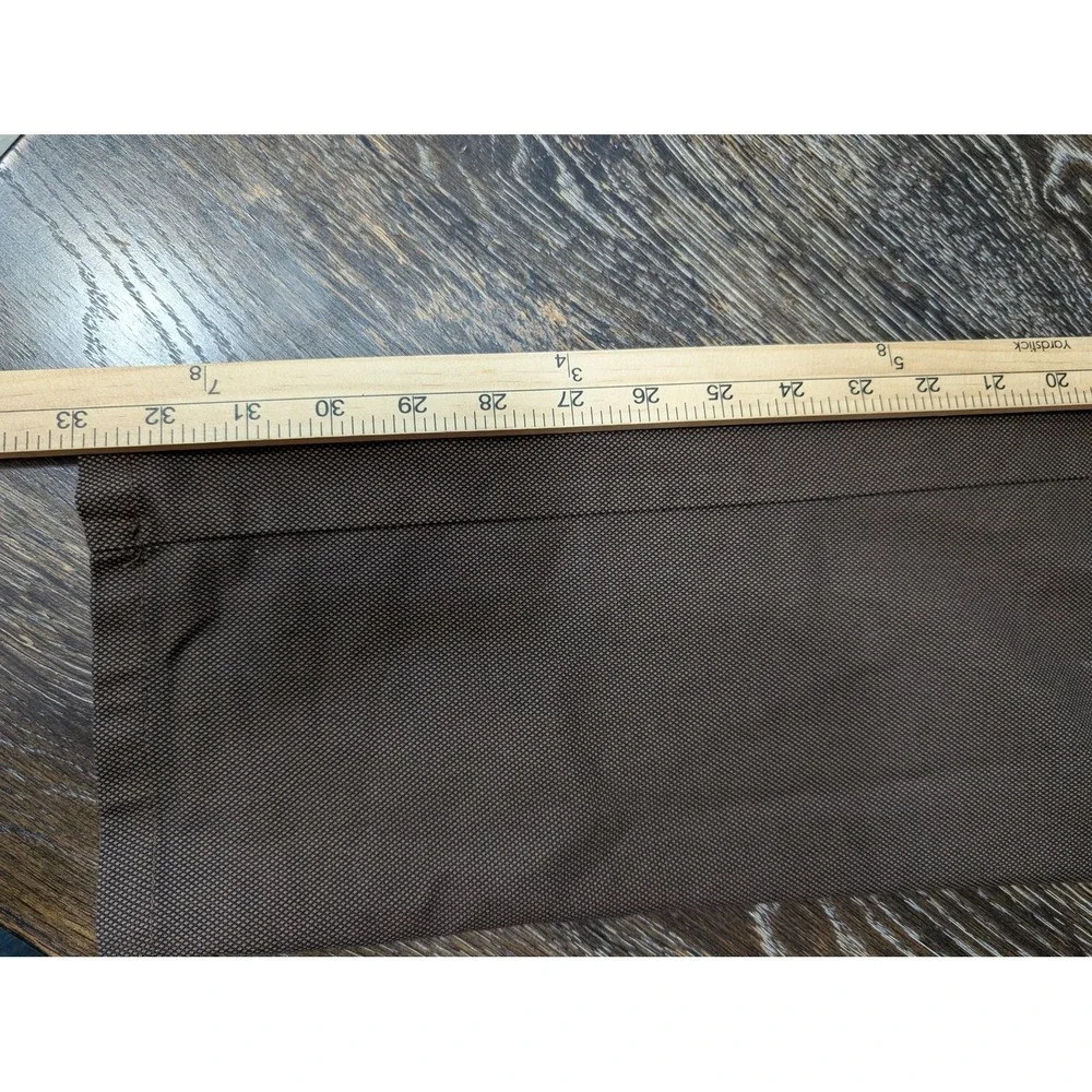 Zara Pants Mens 34x31 Brown Slim Fit Micro Print Stretch Chino‎ Casual Geometric